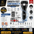 Electric Callus Remover for Feet – Rechargeable Waterproof Pedicure Machine with LED Display- LEGACY 5M