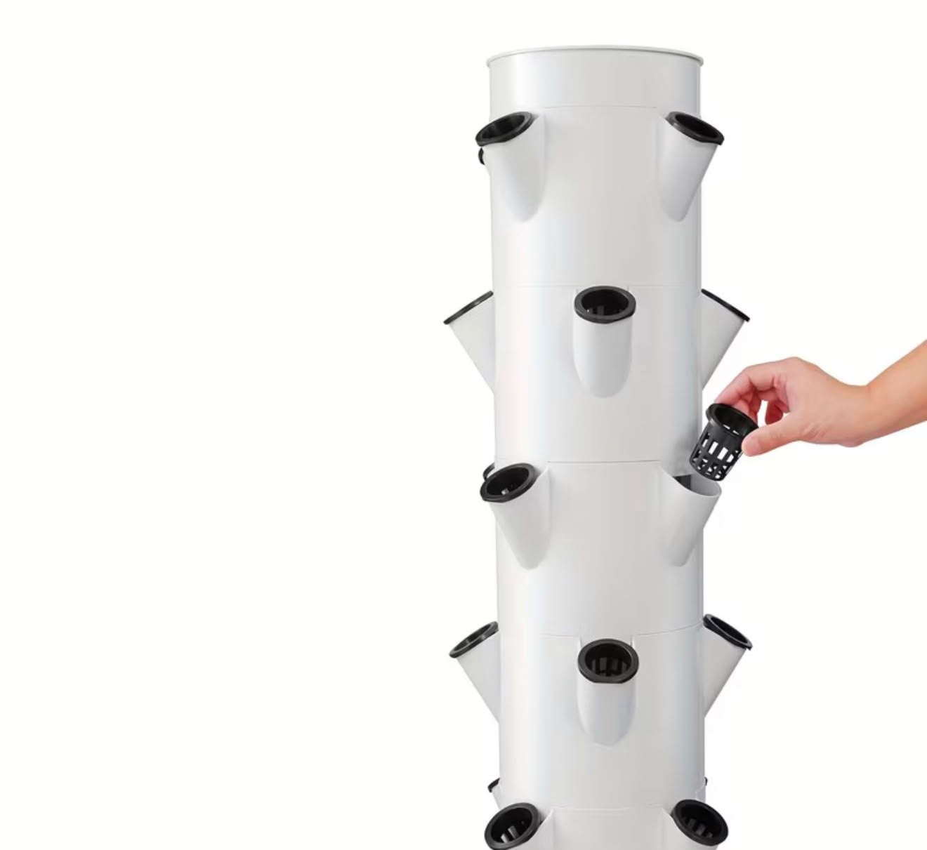 9 Row Tier Hydroponic Tower Vertical Hydroponic System Soilless Cultivation Rack Garden Vegetable Strawberry Planting Pipes