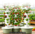 9 Row Tier Hydroponic Tower Vertical Hydroponic System Soilless Cultivation Rack Garden Vegetable Strawberry Planting Pipes