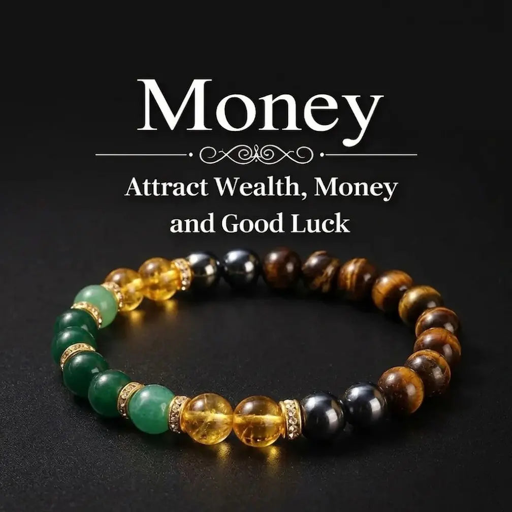 4Pcs Money Attraction Bracelet Aesthetic with Green Aventurine & Tiger Eye - Blue Friendship Bracelet Beaded Jewelry Protection Bracelet Encouragement Gift Fashion Premium Bracelet Colorblock Beaded Crystal Bracelet Handmade Christmas Gift Travelessential