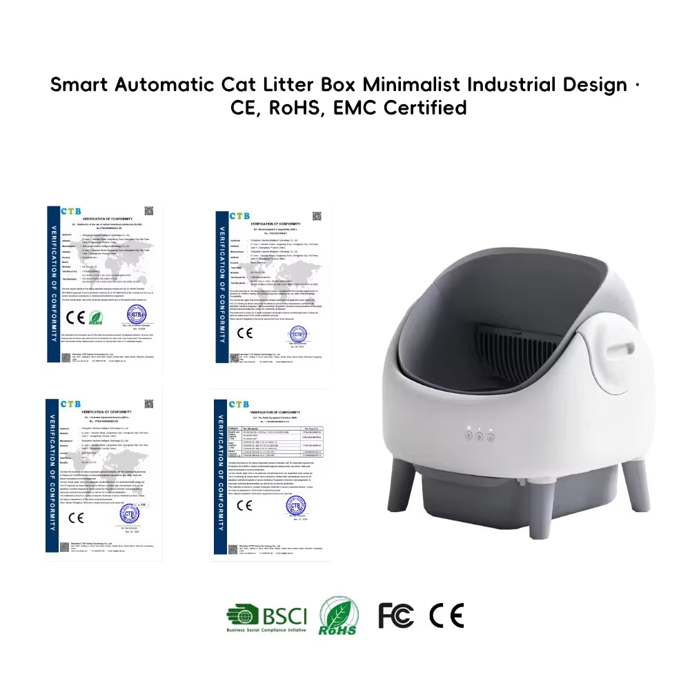 Open-Top round Plastic Self Cleaning Automatic Cat Litter Box App Control Odor Free Low Noise Multiple Cats Smart Stock