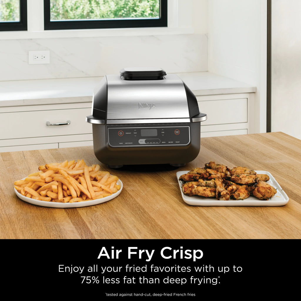 Ninja Foodi 6-In-1 Indoor Grill & 4-Qt Air Fryer with Roast, Bake, Broil, Dehydrate (2Nd Gen) - EG201