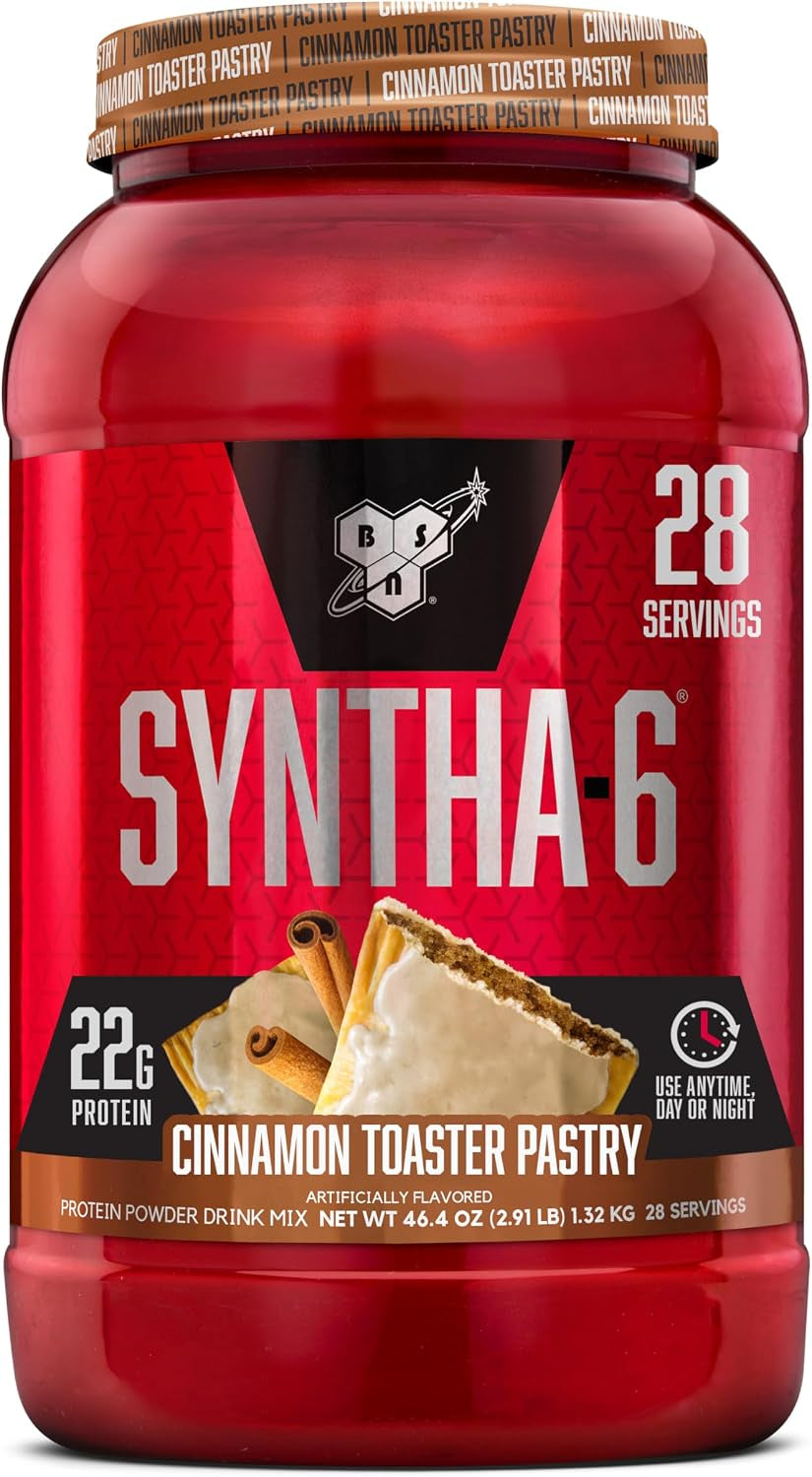 SYNTHA-6 Whey Protein Powder, Micellar Casein, Milk Protein Isolate Powder, Vanilla Ice Cream, 5 Pounds, 48 Servings (Pack of 1) - Package May Vary