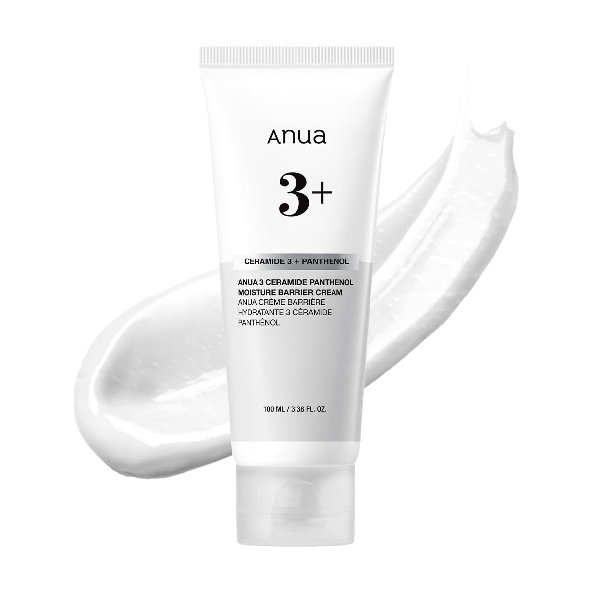 3 Ceramide Panthenol Moisture Barrier Cream, Hydrating Daily Face Moisturizer for All Skin Types, Soothing, Non Comedogenic, with Centella for Skin Barrier, Korean Skincare, 3.38 Fl Oz.