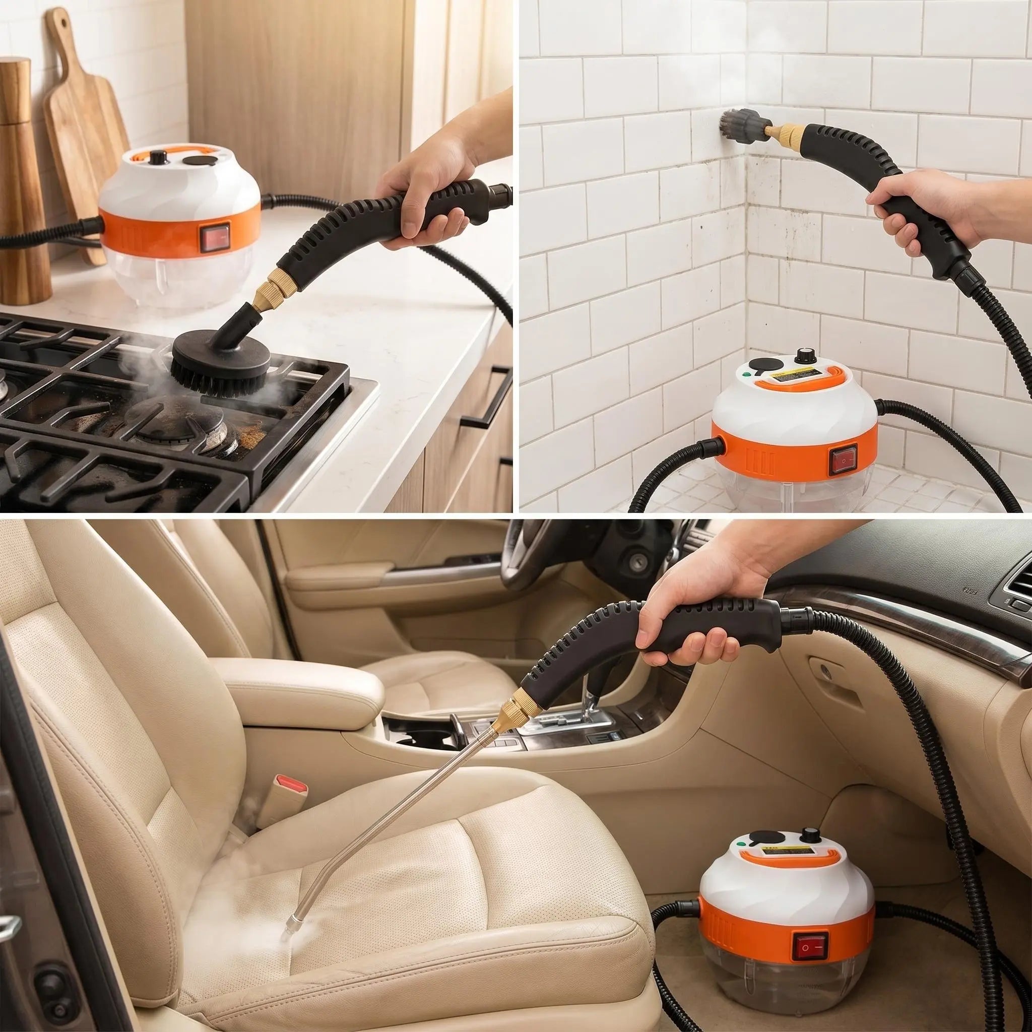 High Temp Portable Steam Cleaner - Antibacterial Multi-Use Machine with Multiple Accessories, No Scrubbing Needed, Lightweight Size Mop Steamer, Steam Floor Cleaner, Floor Cleaning Tool for Home & Car Deep Cleaning House