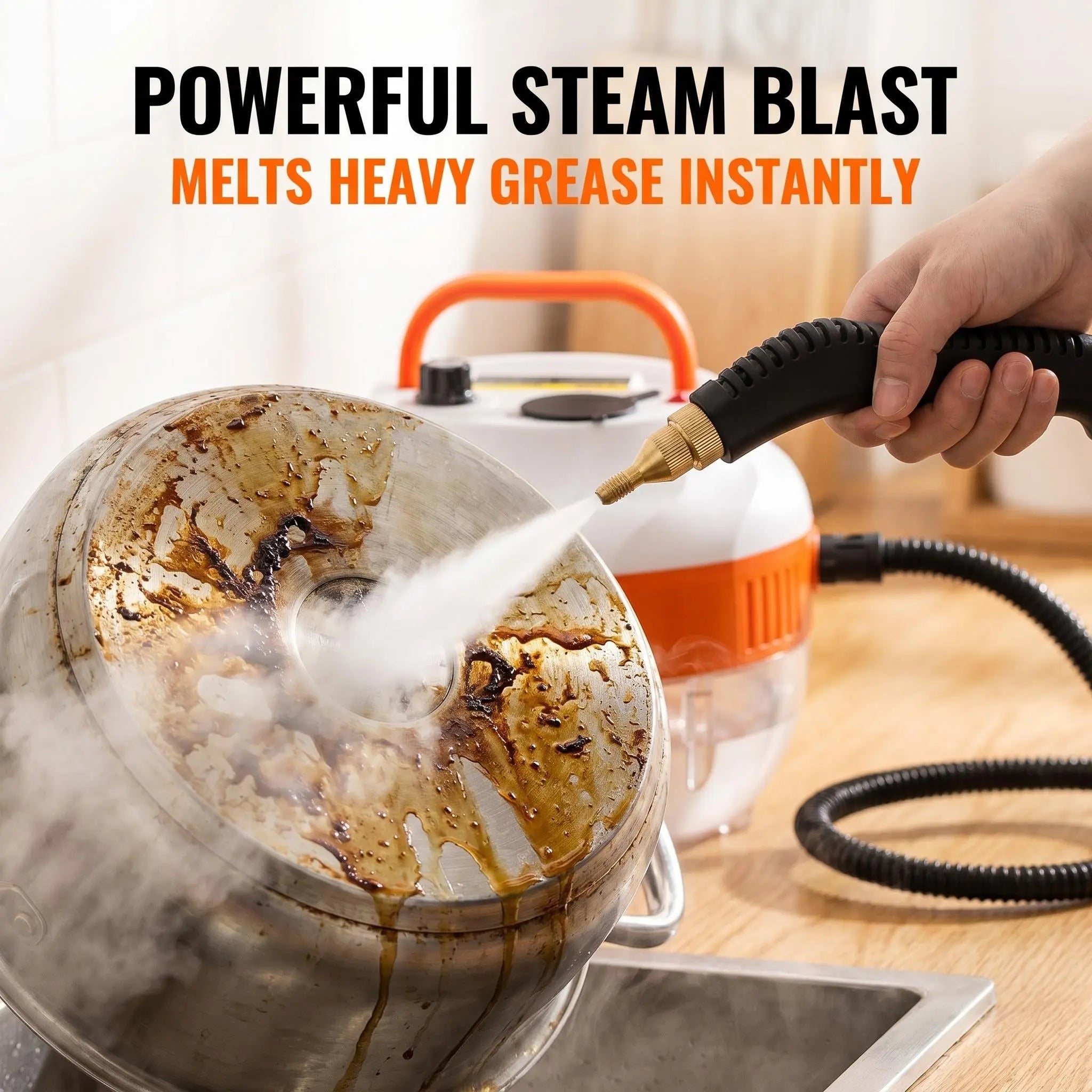 High Temp Portable Steam Cleaner - Antibacterial Multi-Use Machine with Multiple Accessories, No Scrubbing Needed, Lightweight Size Mop Steamer, Steam Floor Cleaner, Floor Cleaning Tool for Home & Car Deep Cleaning House