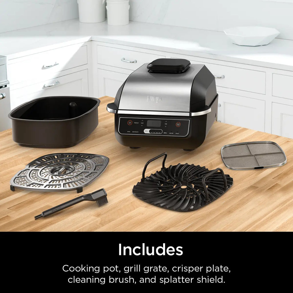 Ninja Foodi 6-In-1 Indoor Grill & 4-Qt Air Fryer with Roast, Bake, Broil, Dehydrate (2Nd Gen) - EG201