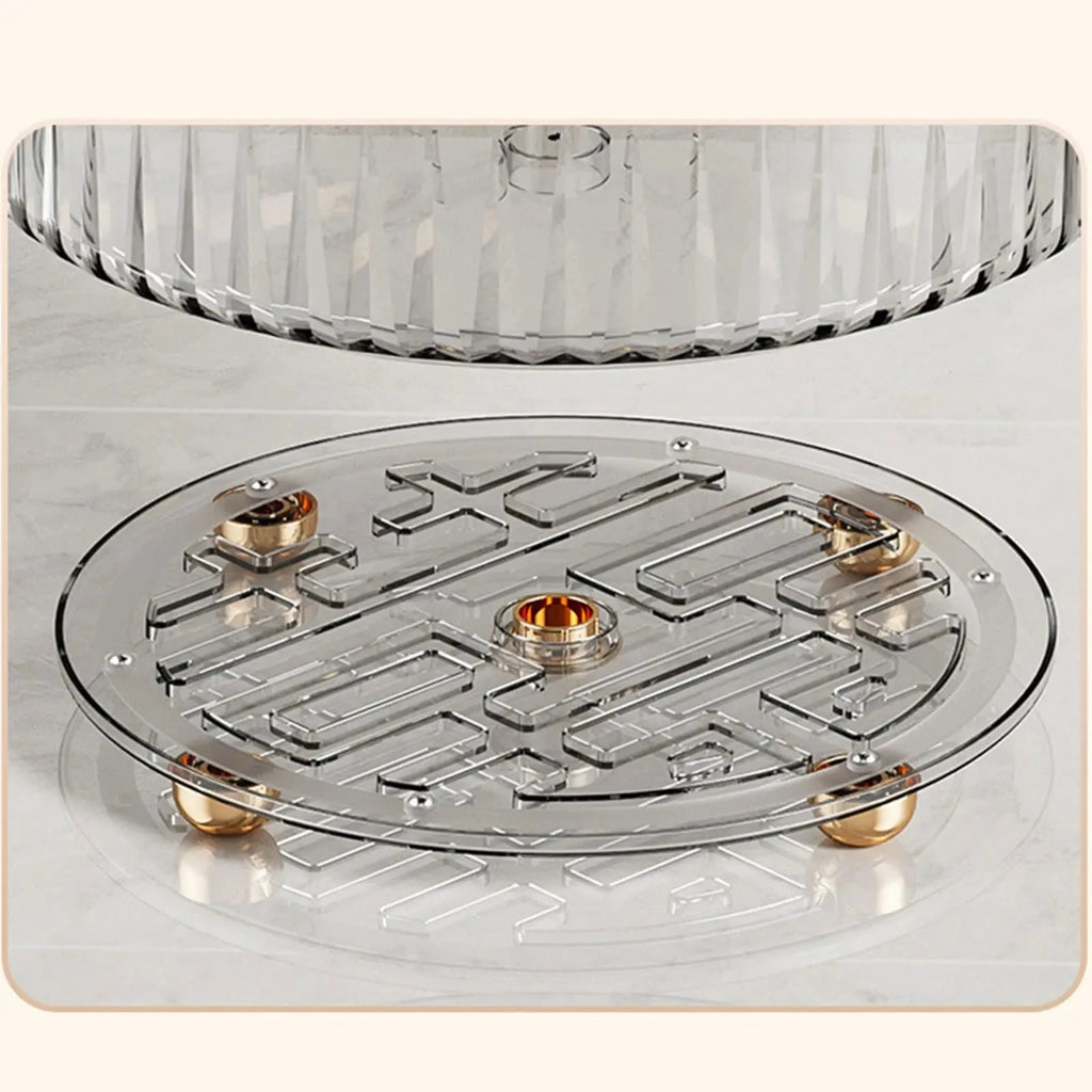 360° Rotating Seasoning Storage Rack Kitchen Storage Spice Rack Non-Slip Cabinet Organizer Tray Plate Cosmetic Organizer Bin