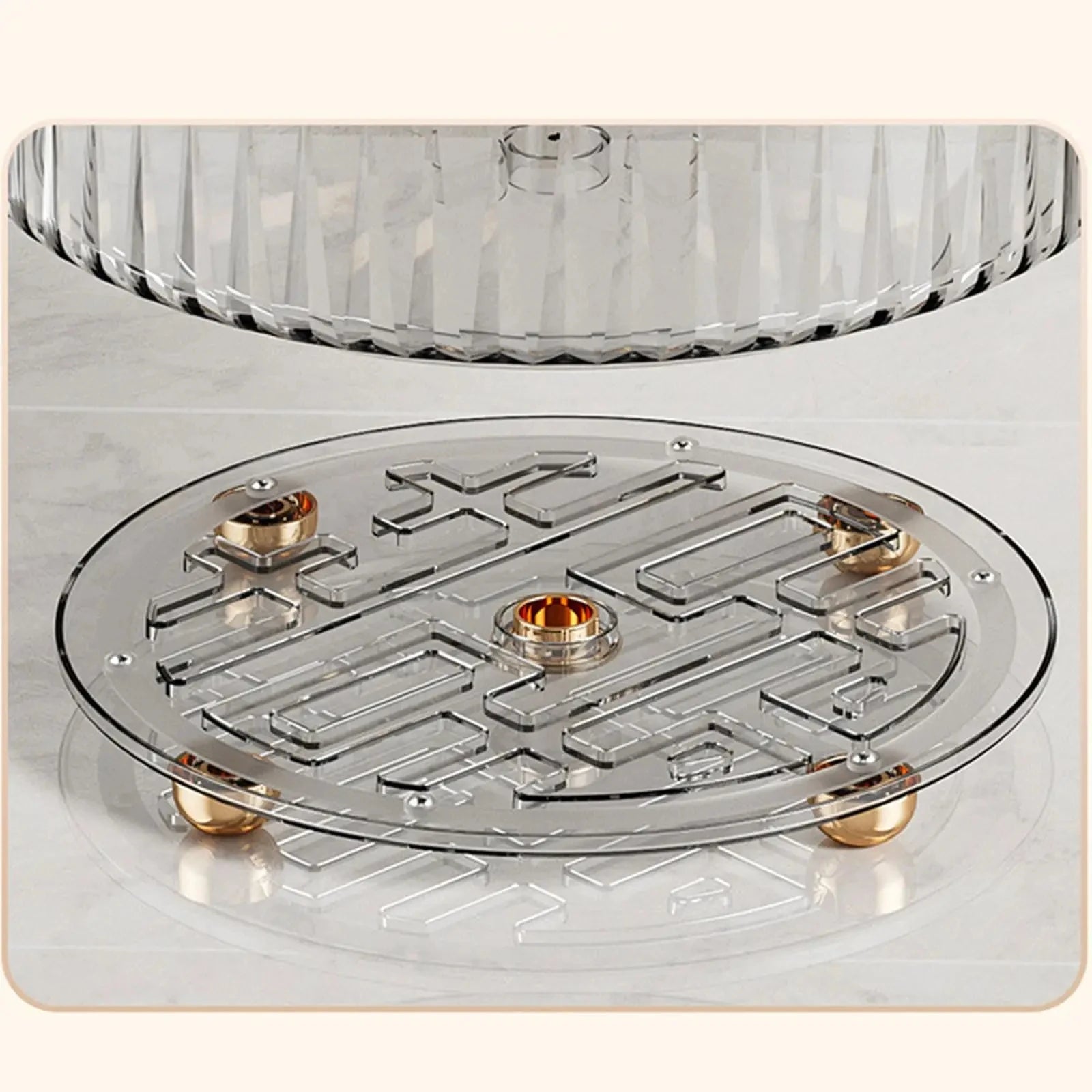 360° Rotating Seasoning Storage Rack Kitchen Storage Spice Rack Non-Slip Cabinet Organizer Tray Plate Cosmetic Organizer Bin