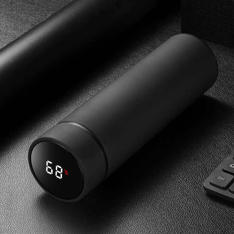 450Ml Stainless Steel Water Bottle Double Wall Vacuum Insulated with Thermometer 