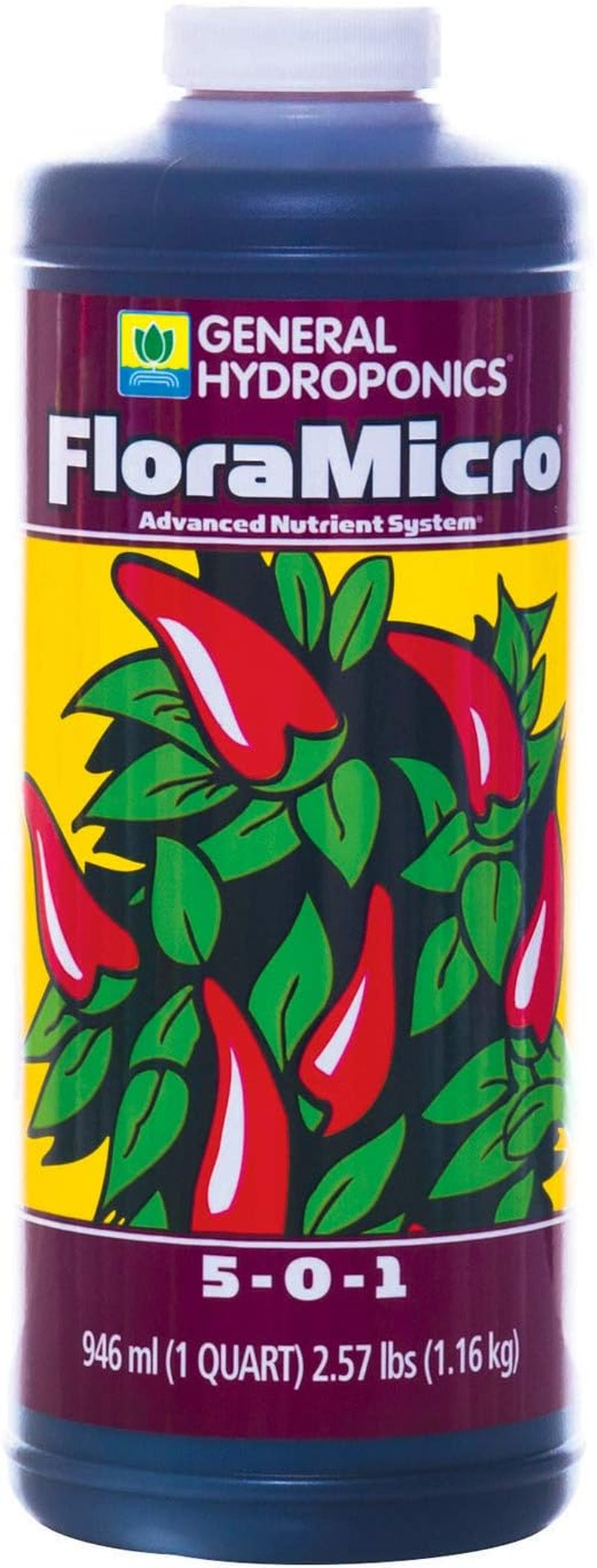 Flora Series: Floramicro, Florabloom, Floragro - 3-Part Hydroponic Nutrient System, 1 Qt. Bottles
