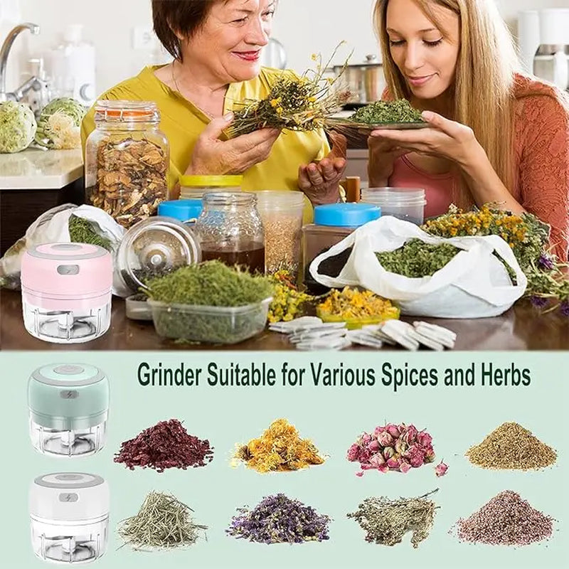 Portable Mini Multifunctional Electric Food Chopper, Single Speed Mincer for Veg, Tomato, Ginger Paste, Button Activated Mini Blender, Compact Kitchen Gadget for Baby Food, Seasoning & Daily Home Ingredient Prep for Small Family Home Cooking Daily Use