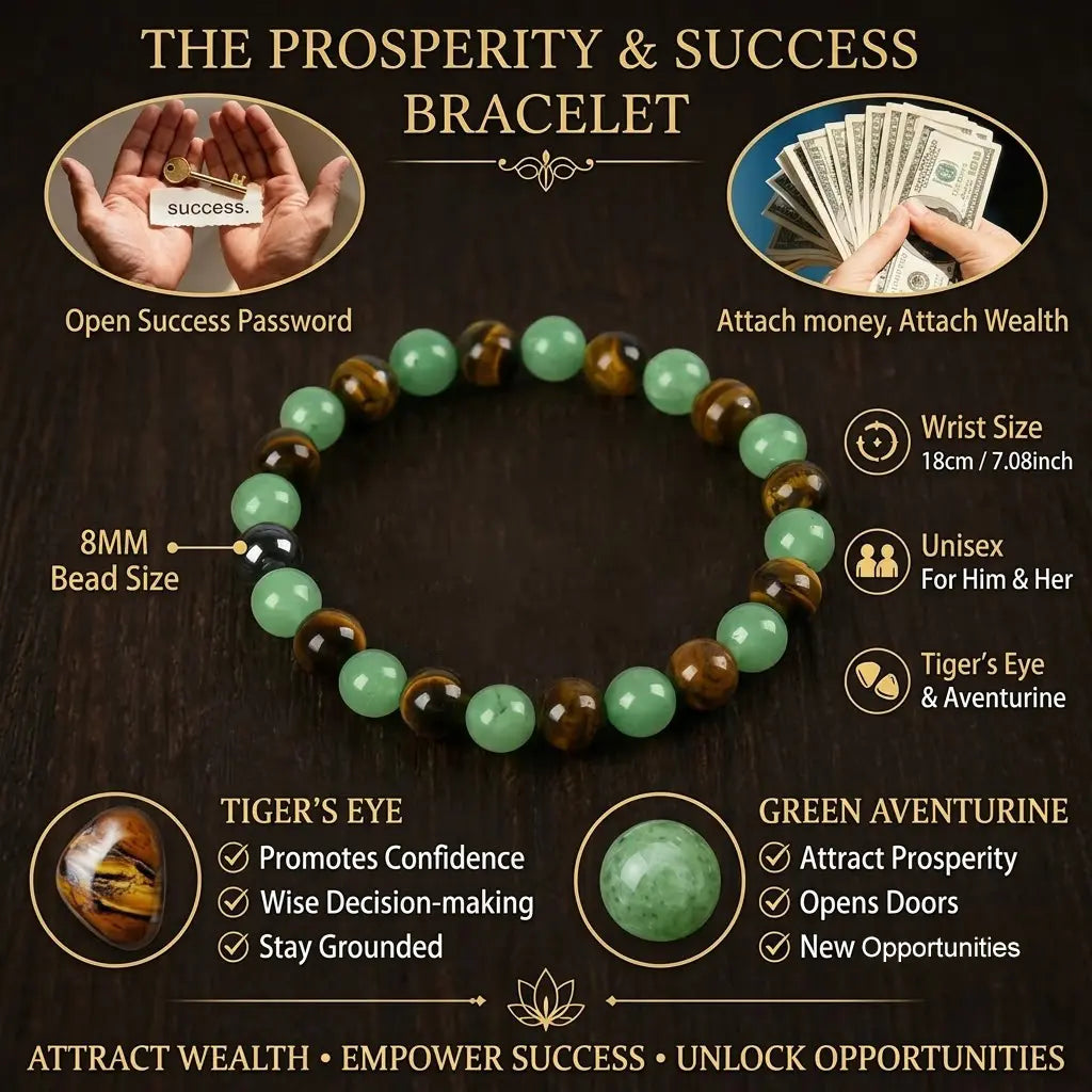 4Pcs Money Attraction Bracelet Aesthetic with Green Aventurine & Tiger Eye - Blue Friendship Bracelet Beaded Jewelry Protection Bracelet Encouragement Gift Fashion Premium Bracelet Colorblock Beaded Crystal Bracelet Handmade Christmas Gift Travelessential