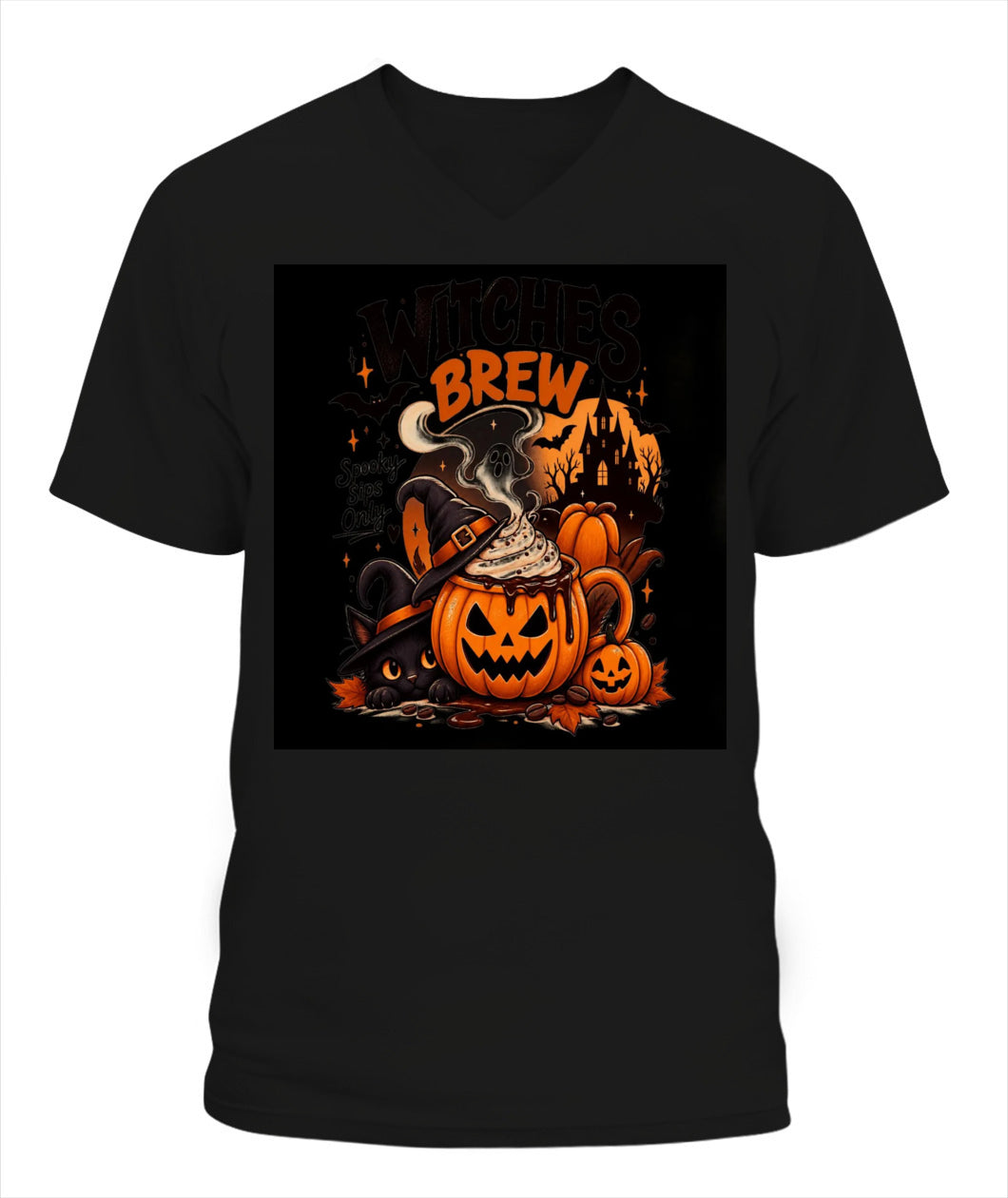 Unisex V-Neck T-Shirt Halloween 