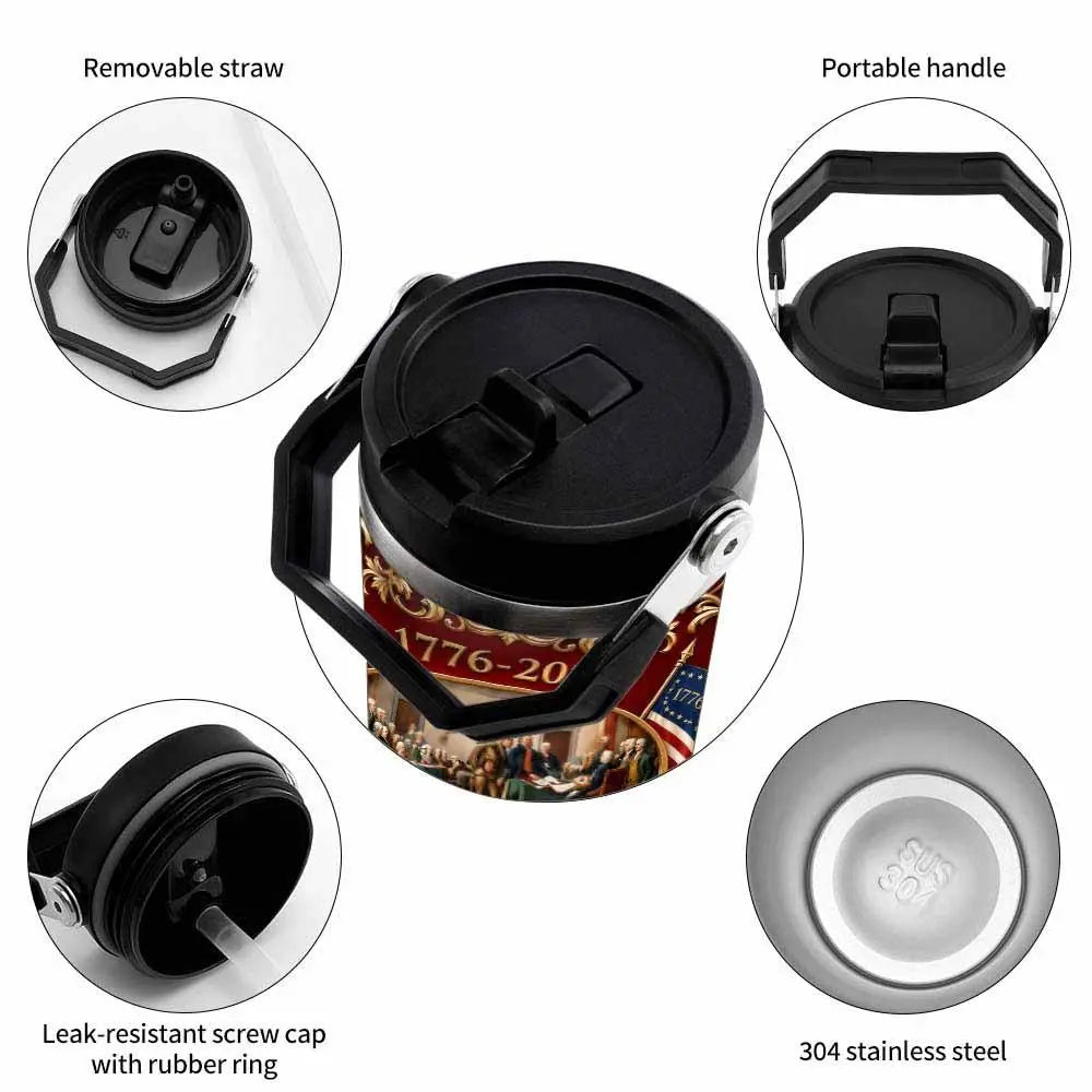 We the People 250Th Anniversary Patriotic Car Cup (40Oz/30Oz/20Oz) American Independence Print Double Wall Stainless Steel Leakproof Keeps Drinks Hot or Cold Perfect for Office Travel Outdoor Events Holiday Celebration Gift for Friends Summerwins