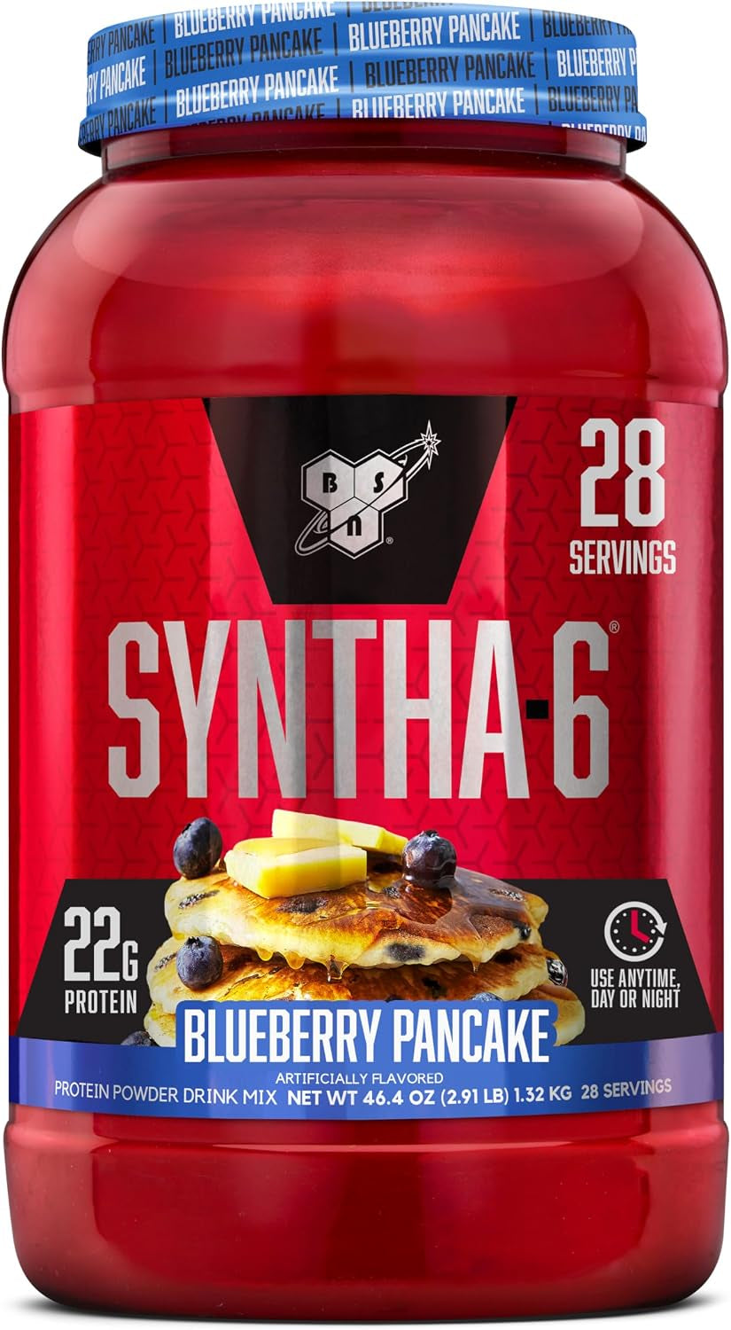SYNTHA-6 Whey Protein Powder, Micellar Casein, Milk Protein Isolate Powder, Vanilla Ice Cream, 5 Pounds, 48 Servings (Pack of 1) - Package May Vary