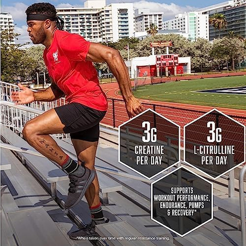 NITRIX 2.0, Workout Supplement, Nitric Oxide Precursors, 3G Creatine, 3G L Citrulline, L-Citrulline, Supports Workout Performance, Pumps, Muscle Recovery and Endurance, 180 Tablets, 60 Servings