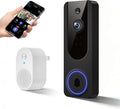 1080P Video Doorbell Camera Wireless, Battery Powered, Night Vision, 2-Way Audio, Smart AI Human Detection, Cloud Storage, Home Security Doorbell